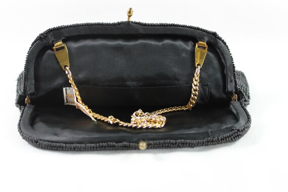 Vintage Bag by Joseph Hand Made Black Beaded Even… - image 5