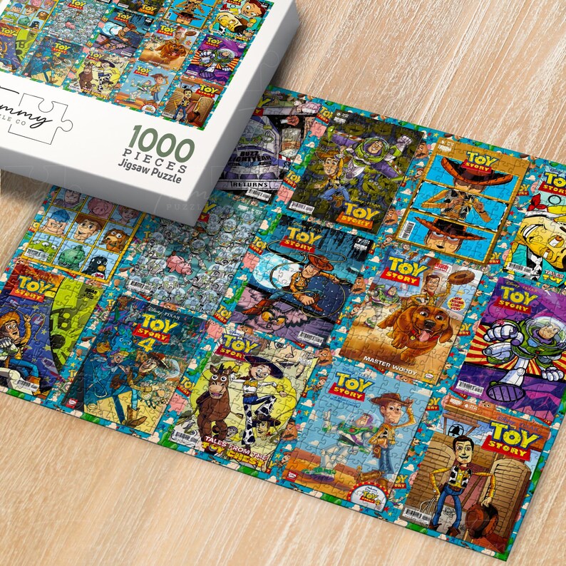 Toy Story Comic Puzzle – Pixar Character Collage Jigsaw – Woody Buzz ...