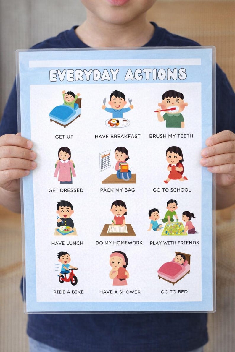 Step by Step Morning Routine for Kids - Etsy UK