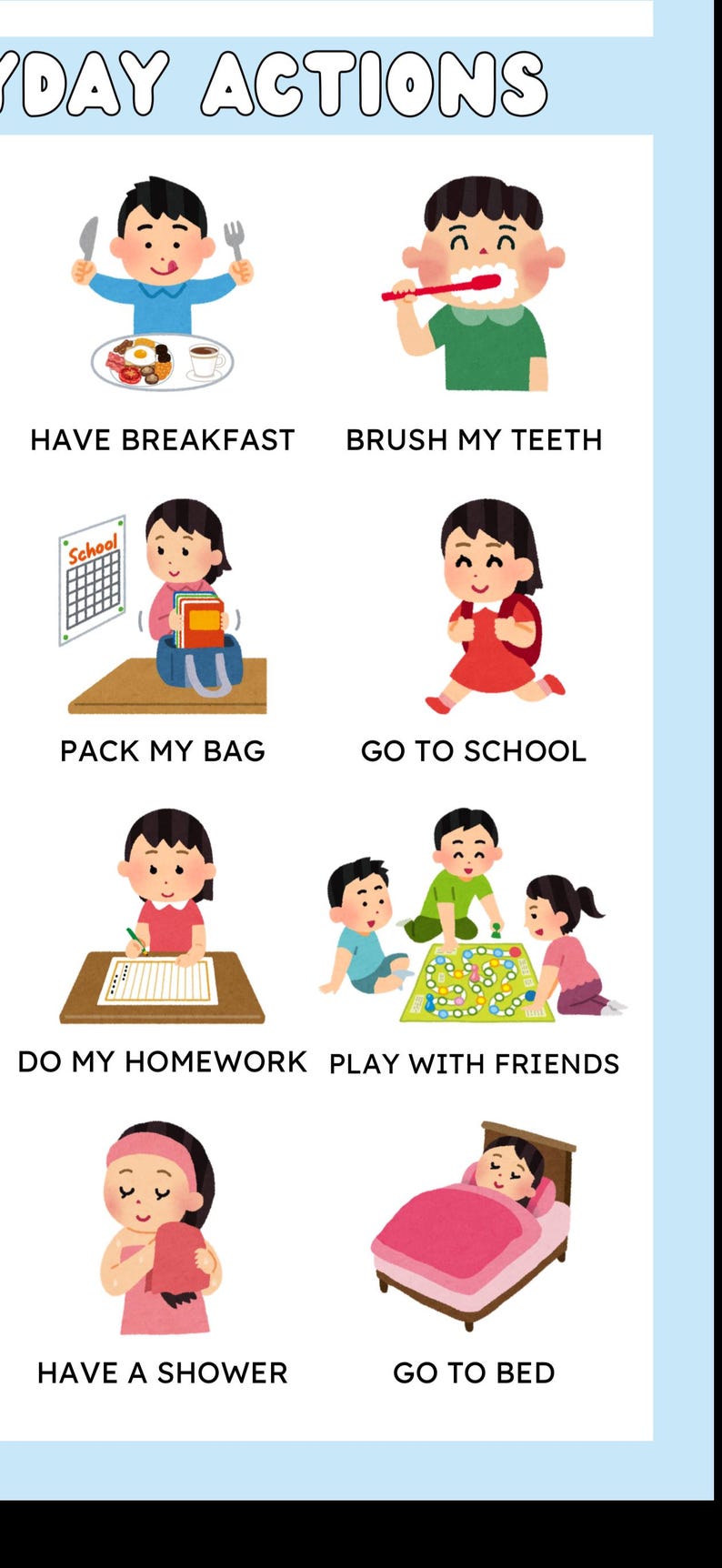 Step by Step Morning Routine for Kids - Etsy UK