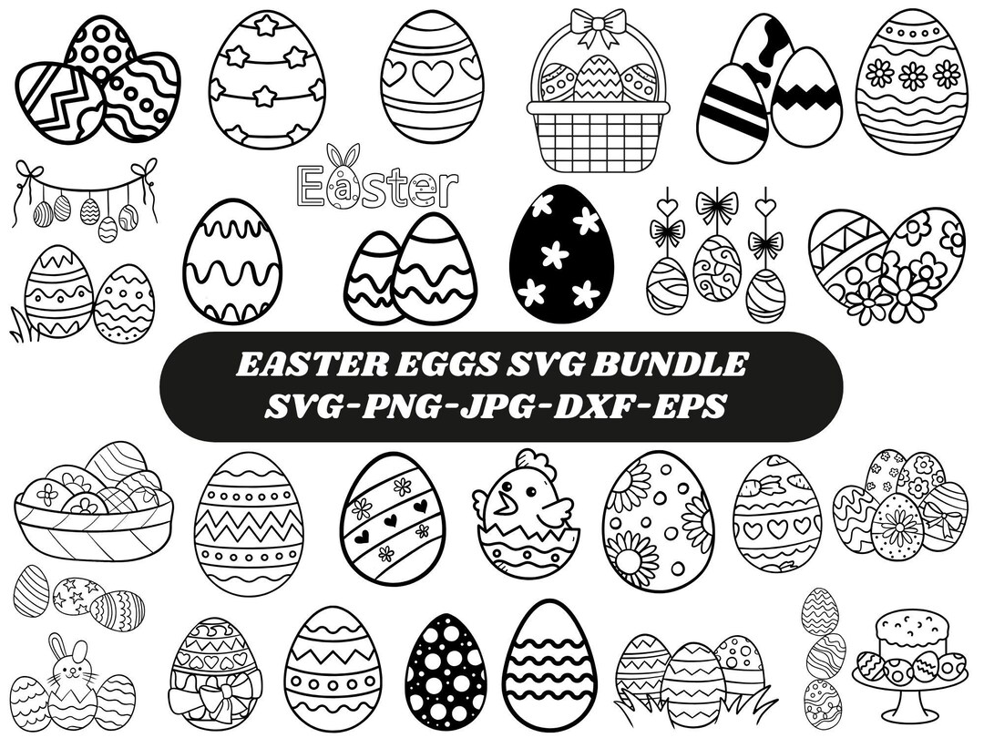 Easter Egg Bundle SVG Files | Easter 2026 Cut Files | Easter Egg ...