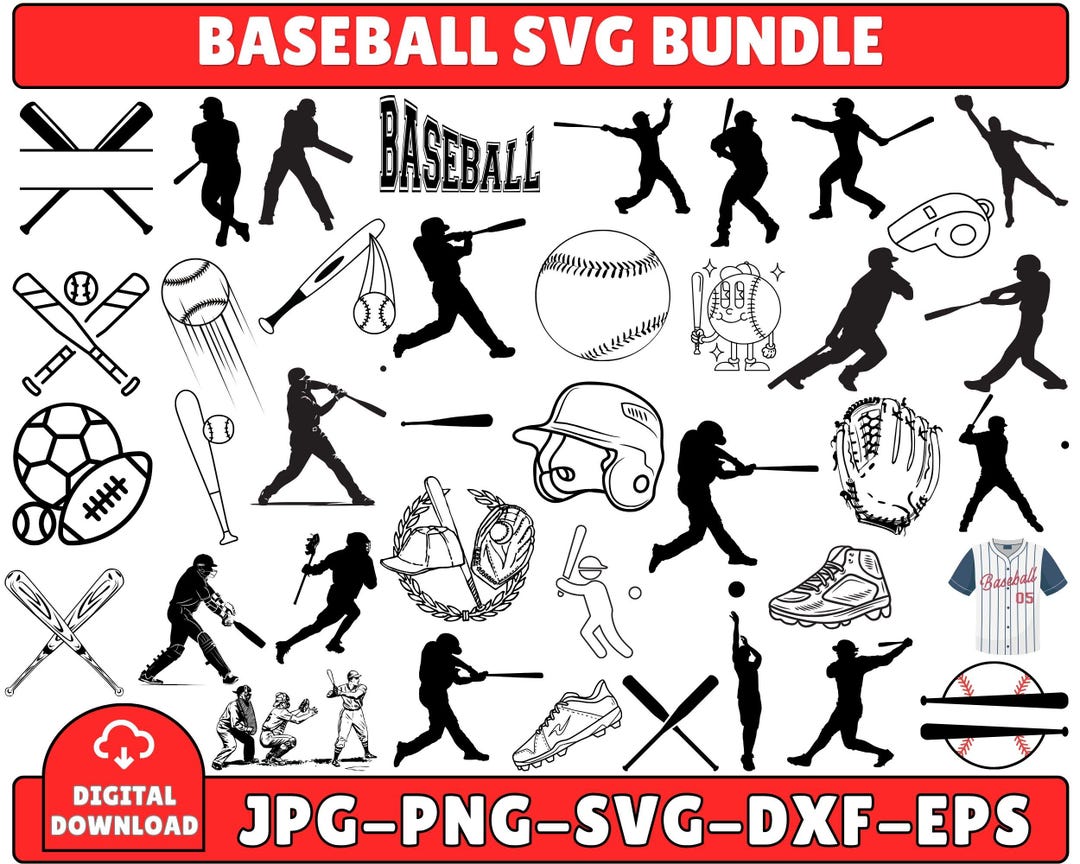 Baseball SVG Bundle – Editable Baseball Graphics for Shirts, Tumblers ...