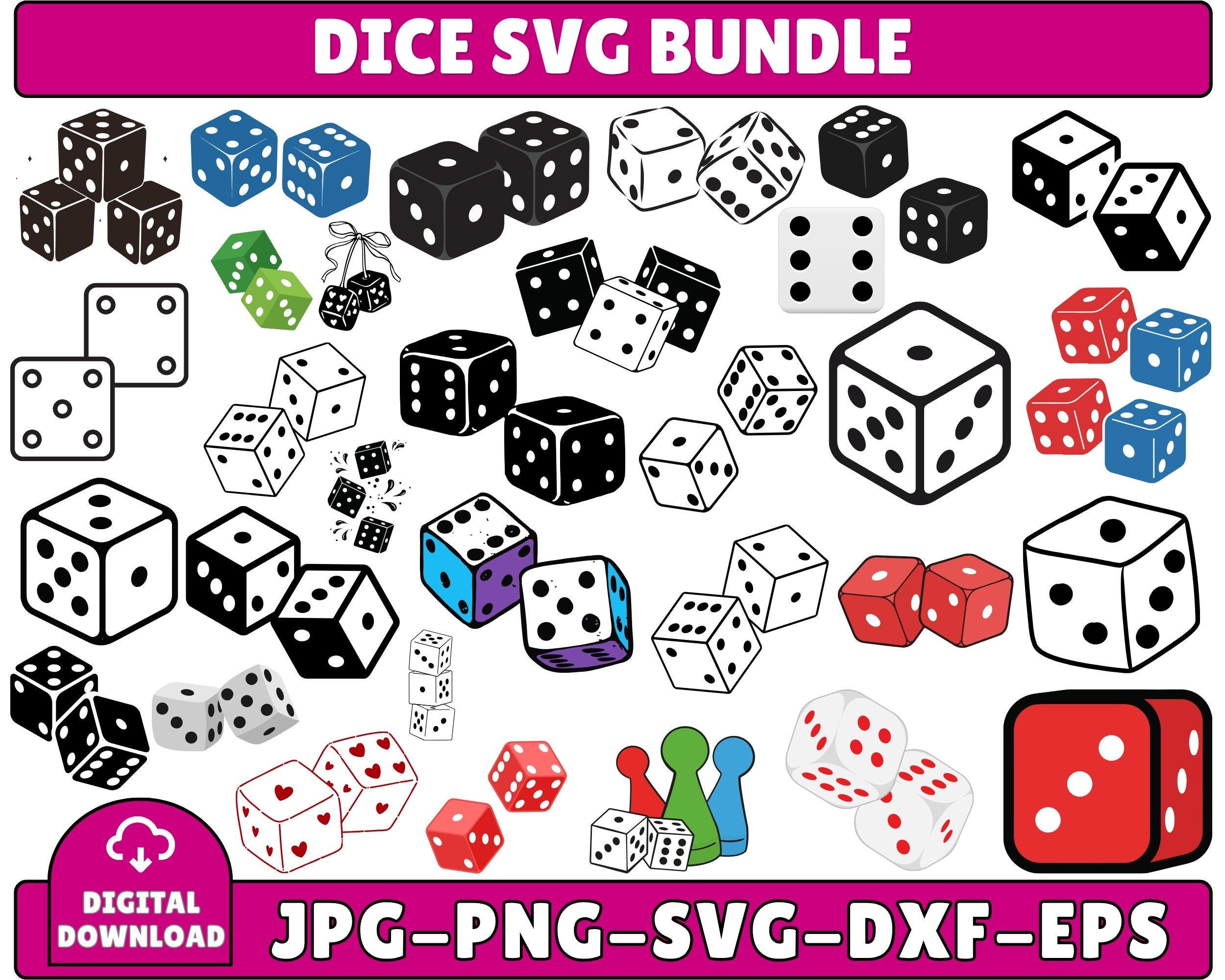 Dice Faces Set Transparent | Svg Png Dxf Eps Pdf | Vector Graphic ...