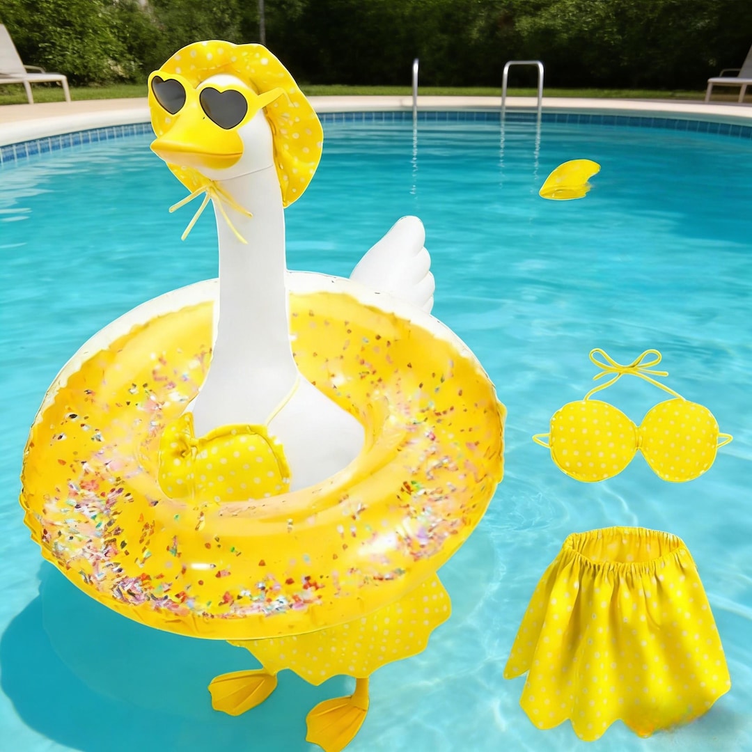 Porch Goose Pool Float Outfit 23 Inch, Summer Goose Clothes, Inflatable ...