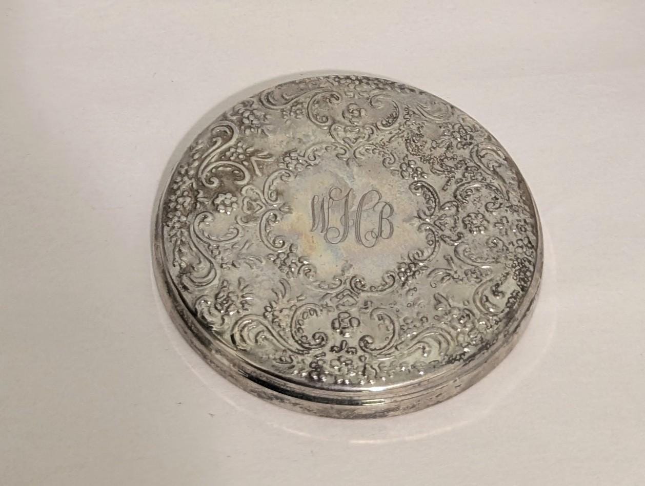 Vintage Sterling Silver Compact Mirror - Etsy