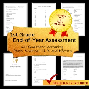 Abschlussnote der ersten Klasse - 120 Fragen | Gemeinsamer Kern & NGSS ausgerichtet