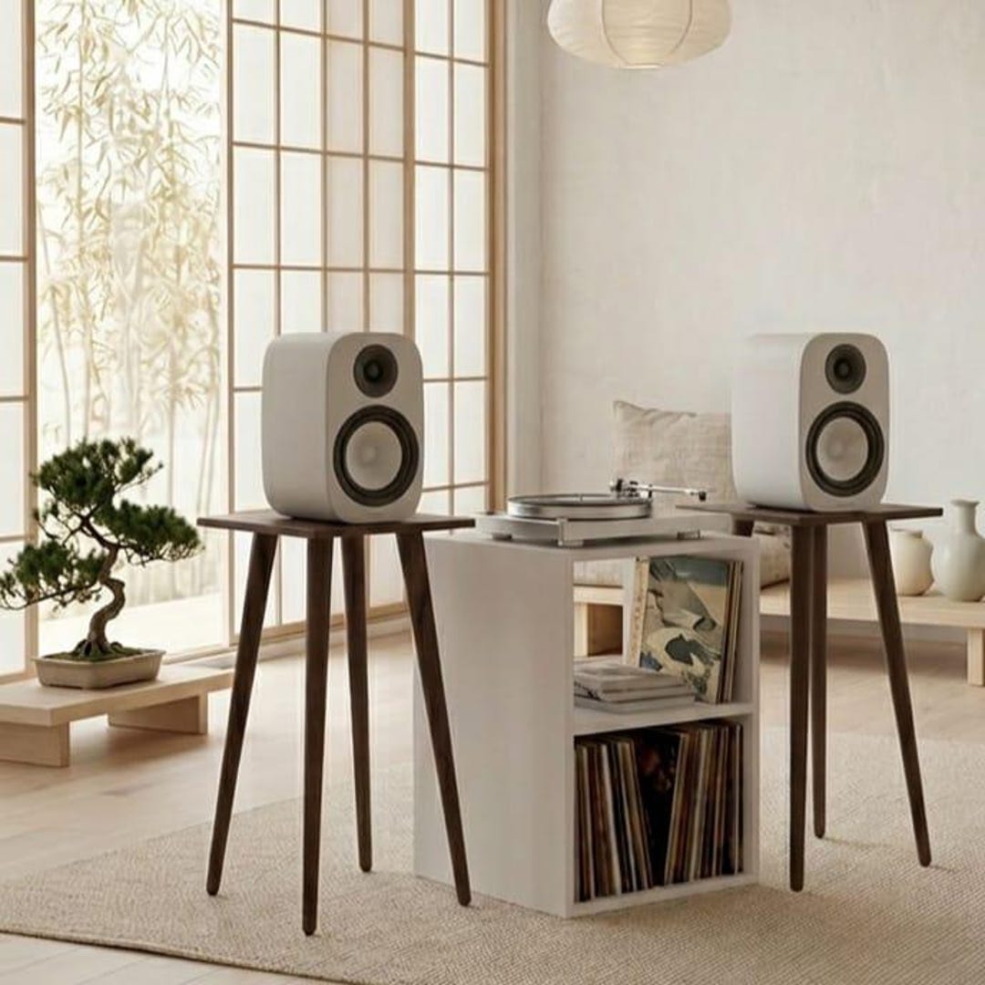 Hi Fi Riser Solid Wood Speaker Stand, Handmade Studio Monitor Riser, Custom Pine ...