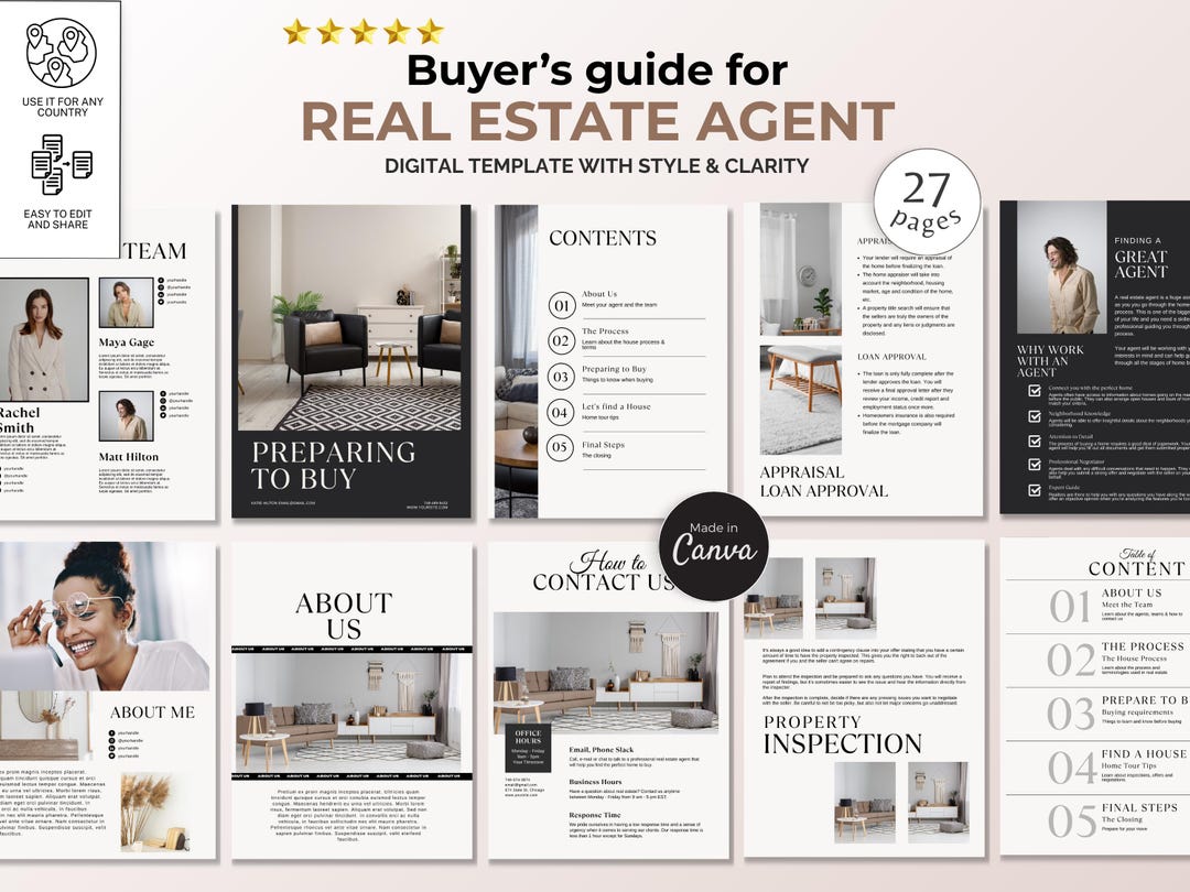 Buyers Guide for Real Estate Agent, Printable Home Buying Guide ...