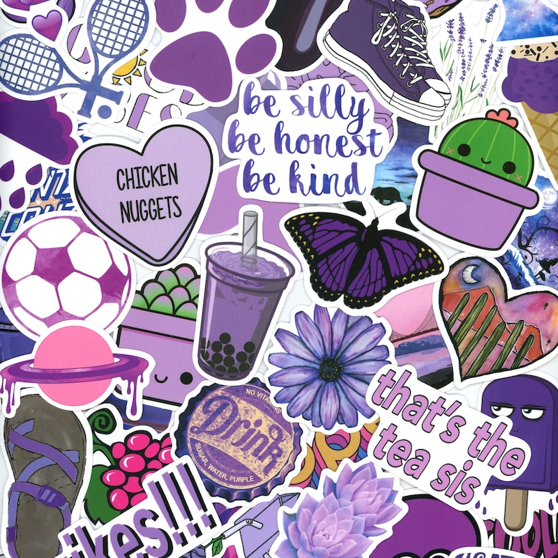 Purple Aesthetic Stickers - Etsy