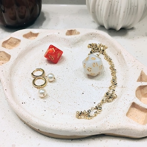Stonework Inspired Clay Dice and Jewelry Holder