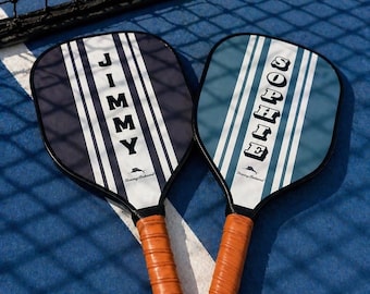 Set di racchette da pickleball personalizzate, racchette con nome personalizzato, racchette da pickleball abbinate, regalo per coppie.
