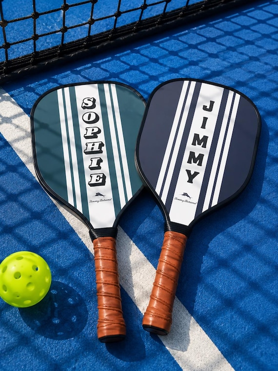 Personalized Pickleball Paddle Set, Custom Name Paddles, Matching Pickleball Rackets for Couples Gift