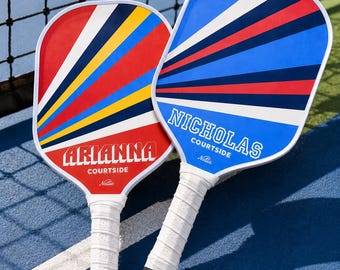 Raquette de pickleball personnalisée - Cadeau d'anniversaire pour lui ou elle - Cadeau pour couples - Cadeau pour équipes - Cadeau sportif personnalisé - Cadeau pour entraîneur ou joueur