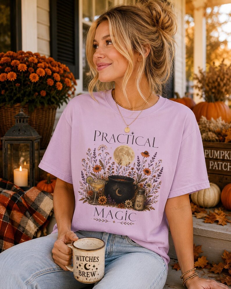 Practical Magic Tee | Cauldron Moon Botanicals T-Shirt image 5