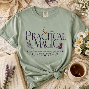 Practical Magic shirt | moon, herbs & spellbook design