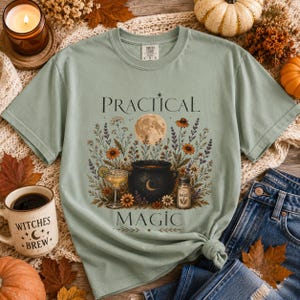 Practical Magic Tee | Cauldron Moon Botanicals T-Shirt image 3