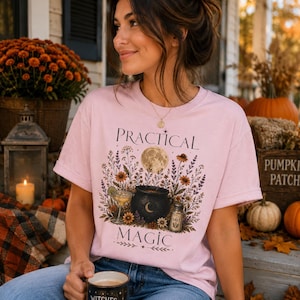 Practical Magic Tee | Cauldron Moon Botanicals T-Shirt image 1