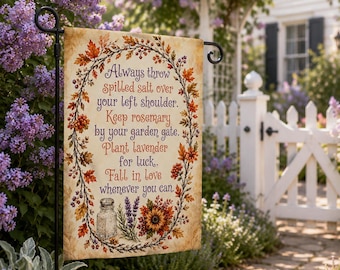 Practical Magic Inspired Garden Flag | Garden Banner