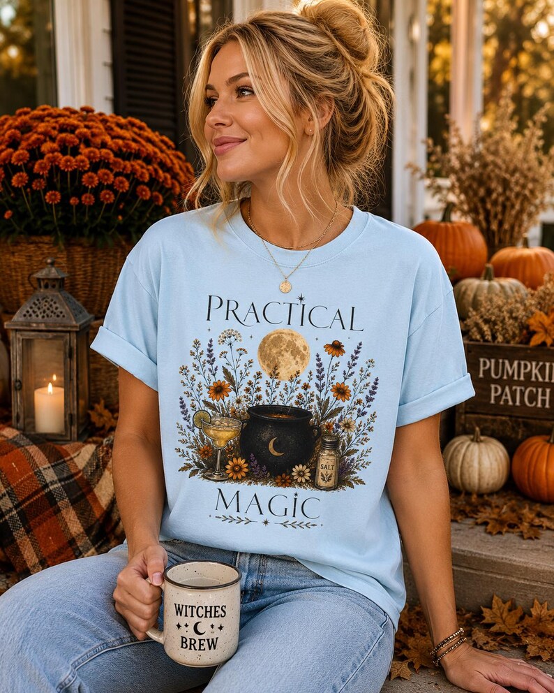 Practical Magic Tee | Cauldron Moon Botanicals T-Shirt image 4