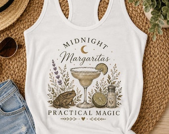 Women's practical magic midnight margaritas Racerback Tank