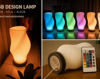 Lampada da tavolo moderna stampata in 3D / Lampada da scrivania geometrica minimalista Illuminazione ambientale unica per casa, ufficio e comodino