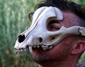 Máscara de calavera canina