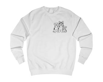 Three Sitting Dogs sweatshirt | Dog Mom Crewneck, Pet Lover Pullover