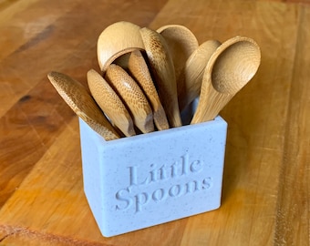 10 x Little Spoons  & Magnetic Fridge Holder