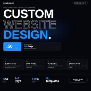 Aangepaste website voor studenten, makers en kleine bedrijven | Portfolio-/merksites | 1–5 dagen