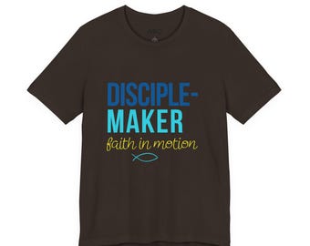 Disciple-Maker T-Shirt | Faith in Motion Christian Tee, Ichthys Fish Design