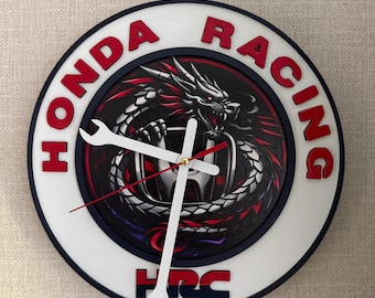 Honda HRC Wall Clock 10.5-inch Hand Made