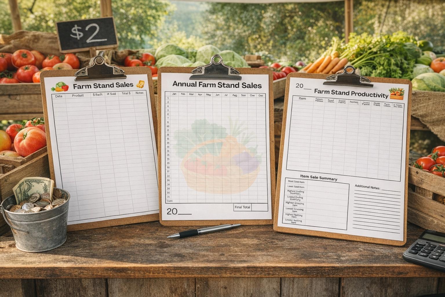 Printable Farm Stand Planner: Sales and Market Tracker Bundle (digital ...