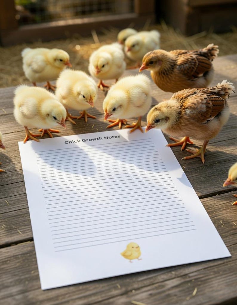 Chick Growth Tracker Printable, Baby Chicken Log PDF, Flock Development ...