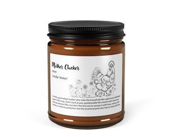 Mother Clucker Definition - Funny Amber Jar Soy Candle, Sarcastic Chicken Lover Gift, Sassy Profanity Candle