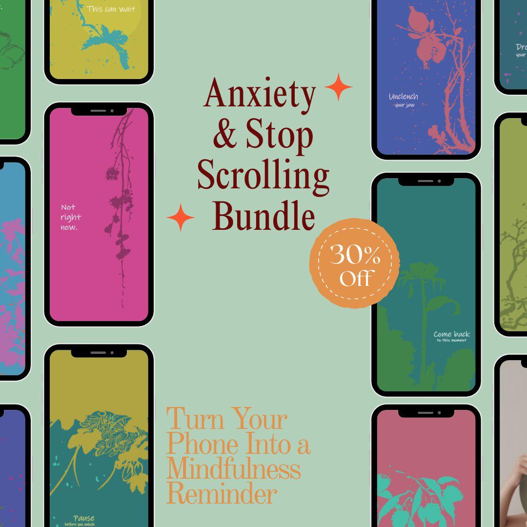 anxiety-stop-scrolling-lock-screens-mindful-phone-wallpaper-bundle