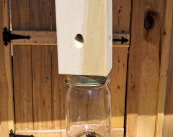 carpenter bee traps handmade non treated wood hanging hardware included