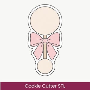 Baby Rattle Cookie Cutter STL File, 10 sizes (Digital Download)