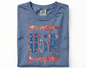 Patriotic USA Shirt, Distressed USA Tee, Americana Graphic Shirt, Fourth of July Tee, Vintage USA Shirt