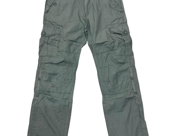 Pantaloni cargo vintage Y2K a gamba larga, modello Famous Function Garment, con multitasche, taglia W33X34