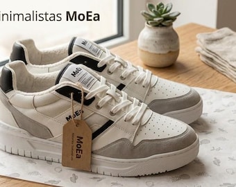 Baskets de sport MoEa GEN 2 | Baskets véganes blanches noires Grape, chaussures écologiques GrapeSkin