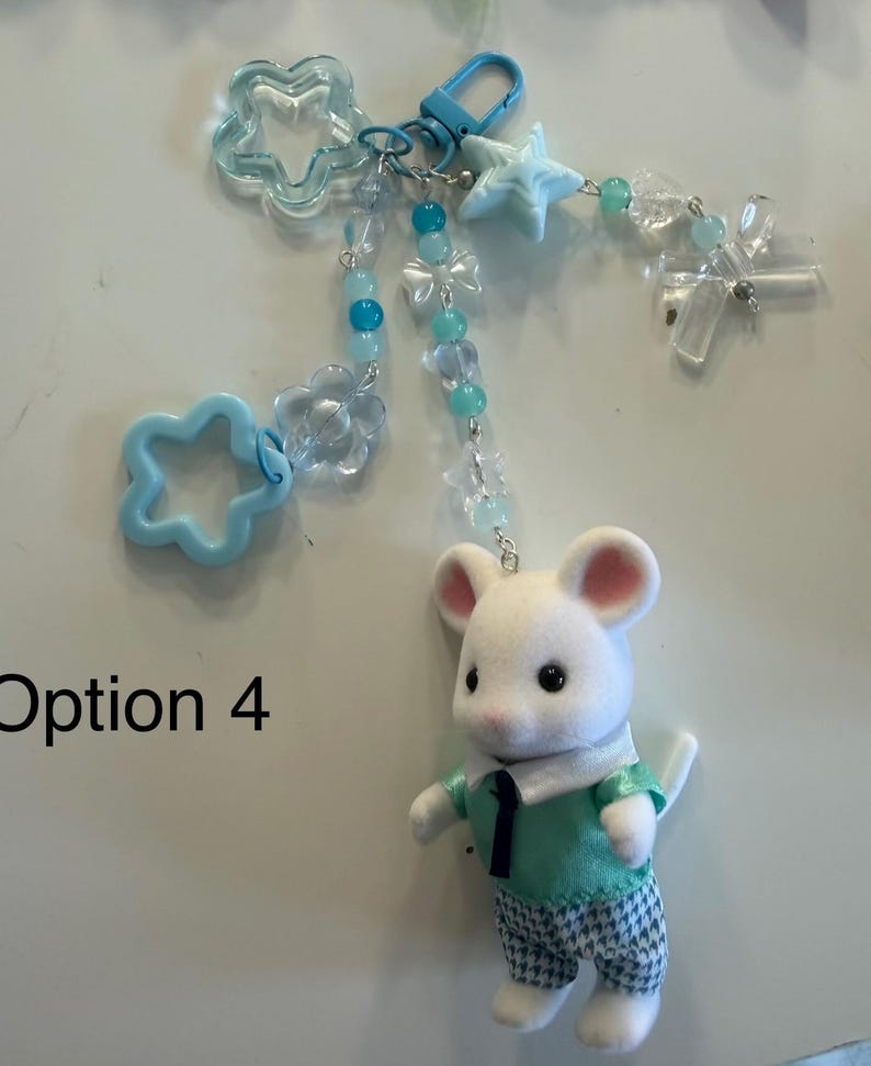 Mouse and Cat Calico Critter Keychains - Etsy