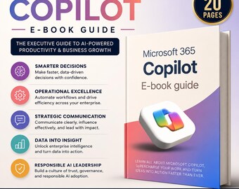 Microsoft 365 Copilot E-Book Guide | AI Productivity, Business Growth (Digital Download)