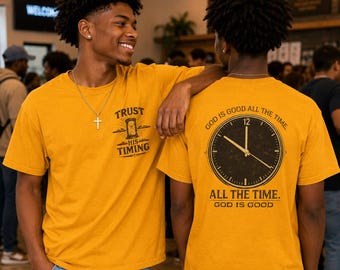 Camiseta cristiana "Confía en su tiempo" / Camiseta con estampado de fe / Camiseta bíblica inspiradora / Regalo de iglesia para hombres y mujeres
