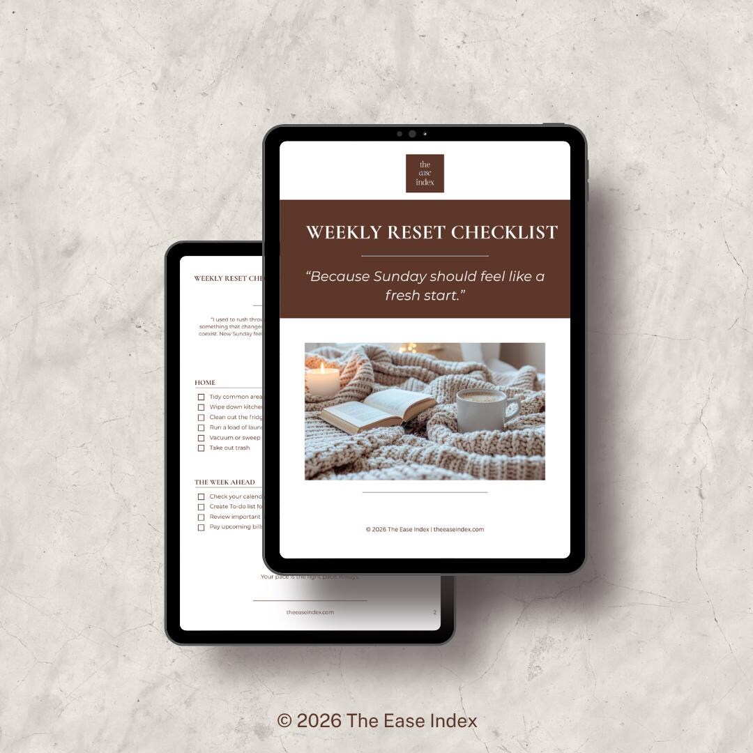 Weekly Reset Checklist Printable | Sunday Reset Routine | Home + Meal ...