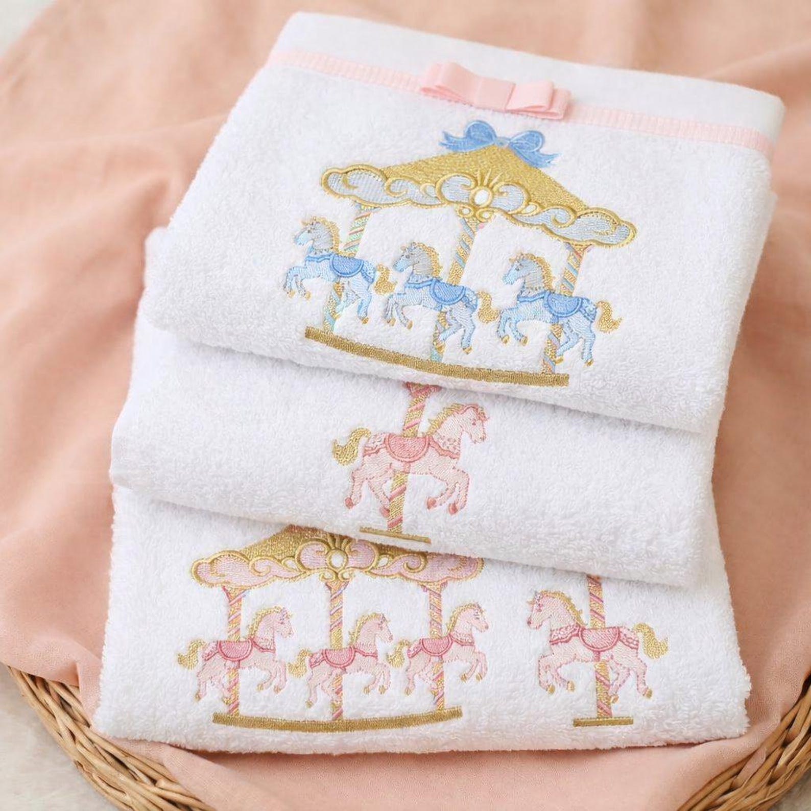 Baby Carousel Horse Embroidery Designs, Nursery Decor, Machine ...