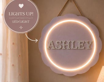 Letrero de nombre para guardería, arte de pared estilo boho para guardería, letrero sobre la cuna, letrero con nombre de niña, letrero de madera con nombre, letrero de madera personalizado, regalo para baby shower, regalo personalizado para bebé