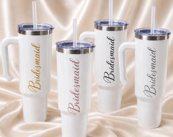 Vaso personalizado para damas de honor, regalos para la fiesta nupcial, vaso personalizado para despedida de soltera, recuerdo para despedida de soltera, regalo para la fiesta de compromiso o boda.