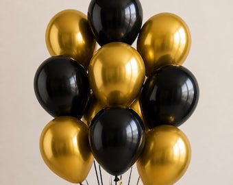 Kit de guirnalda de globos negros y dorados para graduación, decoración para fiestas de graduación, celebración de graduados de la clase de 2026, globos negros y dorados.