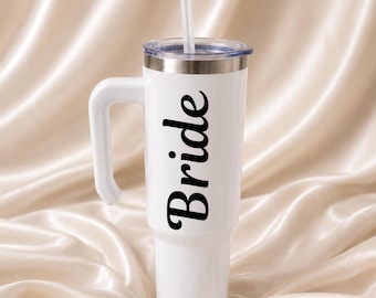 Vaso para novia, taza personalizada para novia, idea de regalo para novias, regalo de boda, taza para despedida de soltera, taza para dama de honor, botellas para damas de honor, taza nupcial personalizada