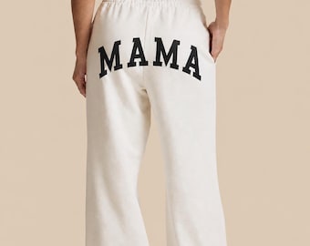 Mama Jogginghose Weites Bein Mama Outfit Gemütliche Mama Hose Loungewear Set Relaxed Fit Mama Sweats Geschenk für Mama Postpartum Outfit Weiche Mama Kleidung